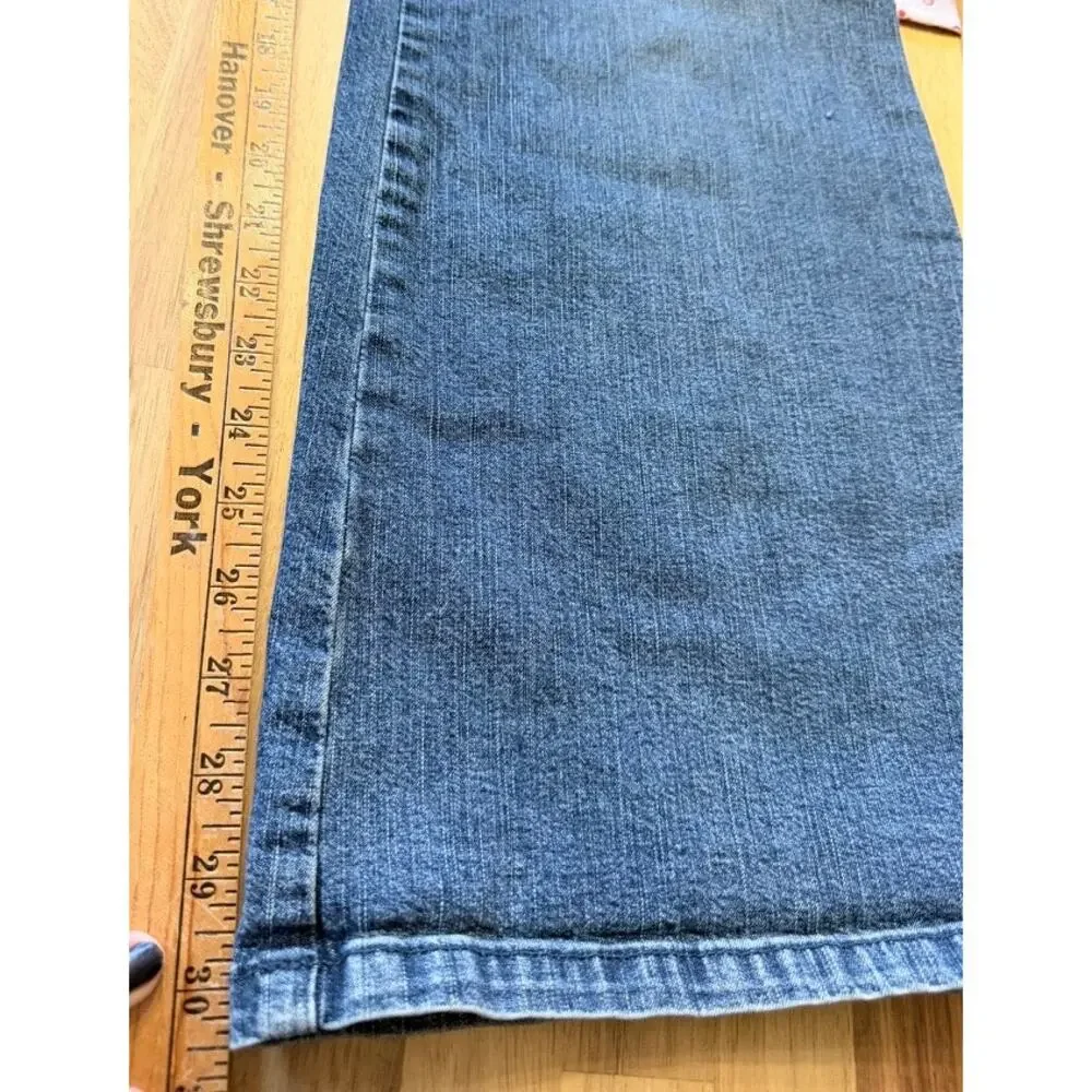 Vtg 03 Y2K Tommy Jeans Flare Leg Cargo Jeans Mid Rise 34 x 30.5 Indie Sleaze Fun